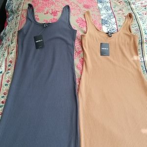 Midi ribbed F21 bodycon dresses